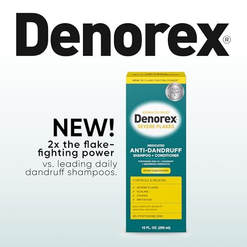 Denorex Advanced Relief Severe Flakes Anti-Dandruff 2-in-1 Shampoo & Conditioner – 2% Pyrithione Zinc for Severe Dandruff & Scalp Relief, 10 fl oz Avelisse