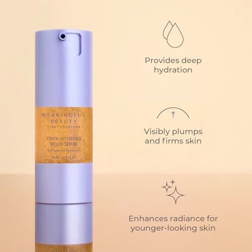 Meaningful Beauty Anti-Aging Skincare Trio Travel Size 3-Piece Starter Kit Gift Set for Women - Youth Activating Melon Serum, Day Creme, Eye Cream & Antioxidants Avelisse