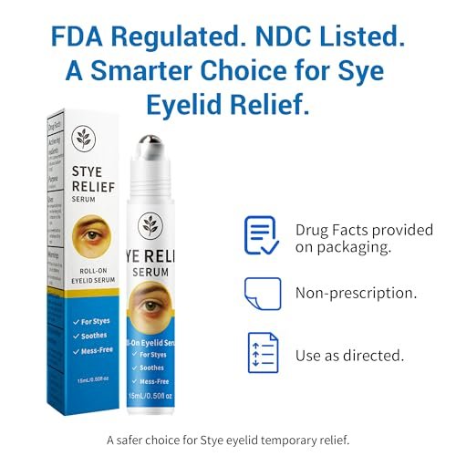 Stye Eye Treatment Serum - Stye Relief & Chalazion Drops for Swollen Eyelids, Blepharitis Care, Redness Relief, 0.5 Fl Oz Avelisse