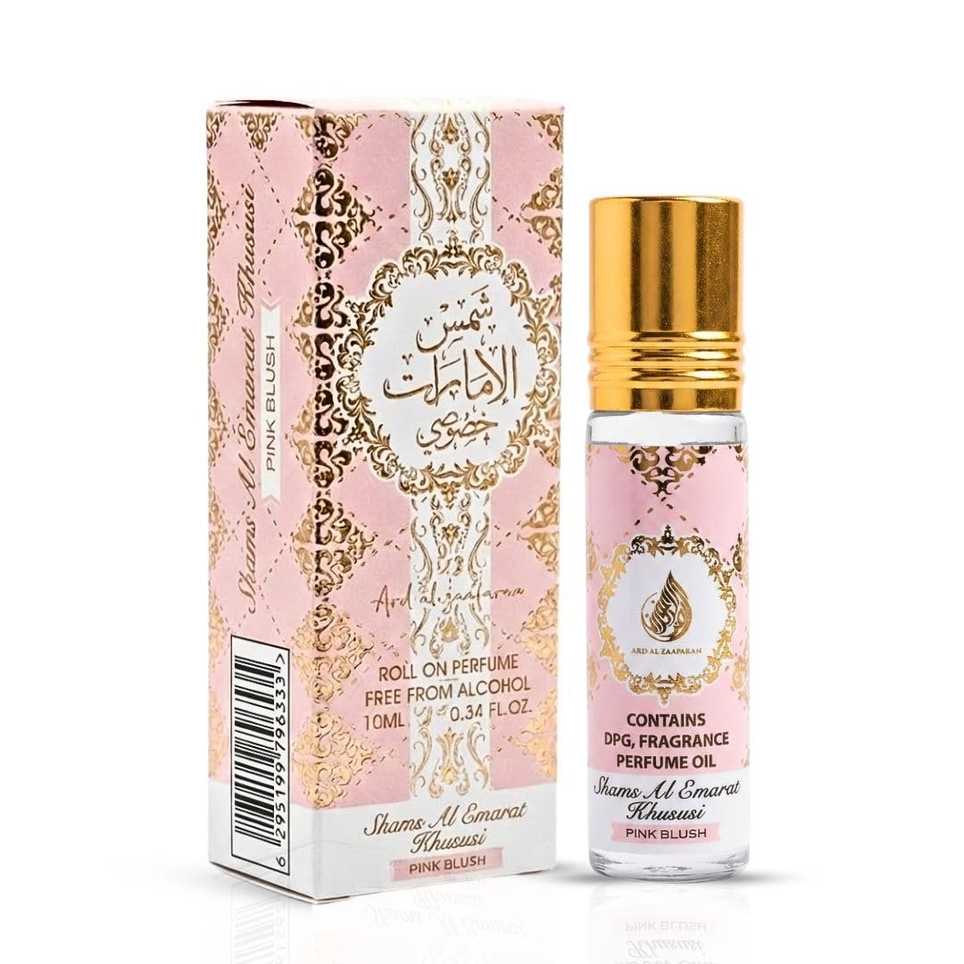 Ard al Zaafaran Pink Blush Shams Al Emarat Khususi Roll-On Perfume Oil 10ml (0.34 FL OZ) - görsel 1