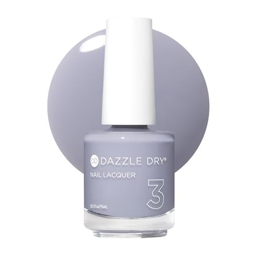 Dazzle Dry Nail Lacquer (Step 3) - Fresh Start - Milky Lavender Gray Semi-Sheer Cream (0.5 fl oz) Avelisse