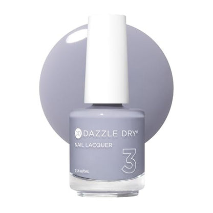 Dazzle Dry Nail Lacquer (Step 3) - Fresh Start - Milky Lavender Gray Semi-Sheer Cream (0.5 fl oz) Avelisse