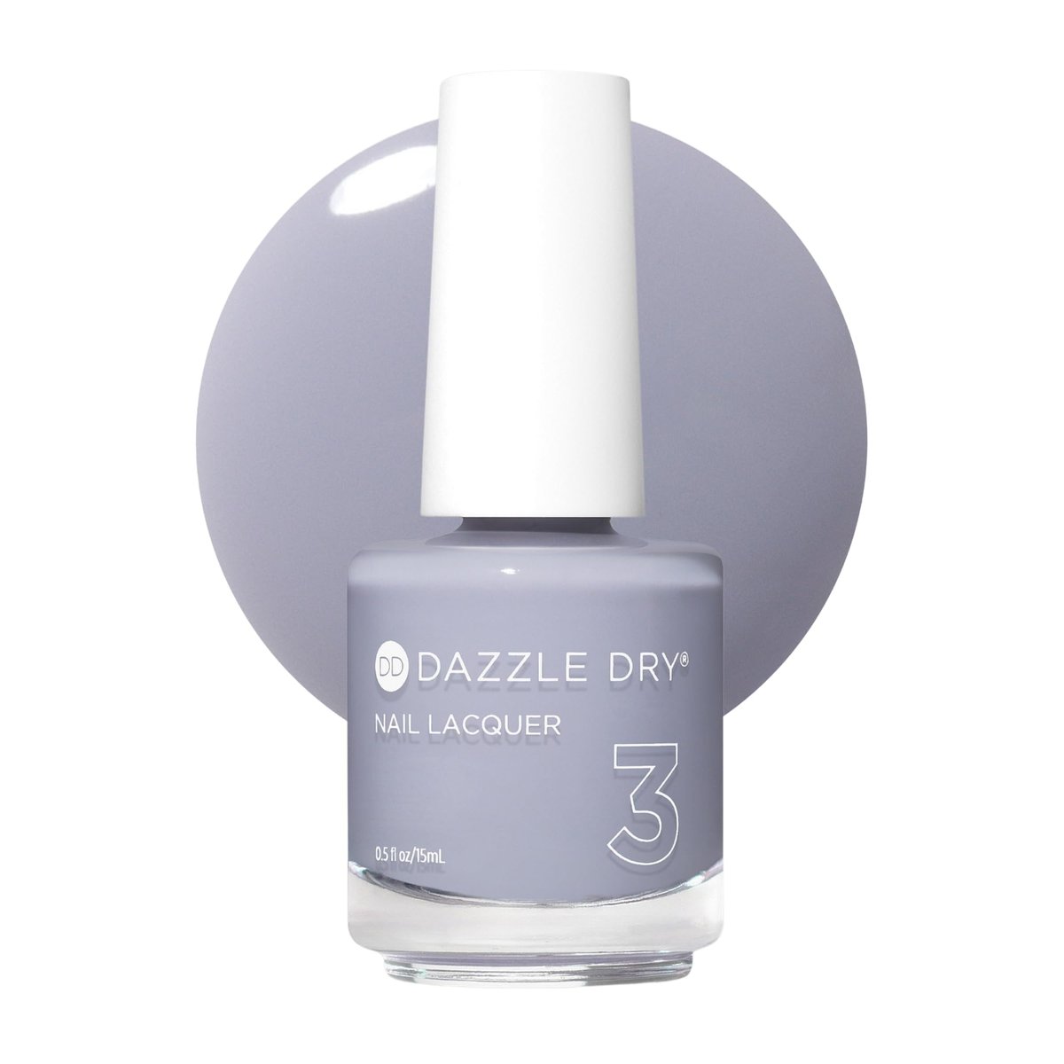 Dazzle Dry Nail Lacquer (Step 3) - Fresh Start - Milky Lavender Gray Semi-Sheer Cream (0.5 fl oz) Avelisse