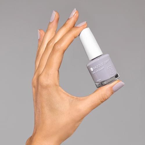 Dazzle Dry Nail Lacquer (Step 3) - Fresh Start - Milky Lavender Gray Semi-Sheer Cream (0.5 fl oz) Avelisse