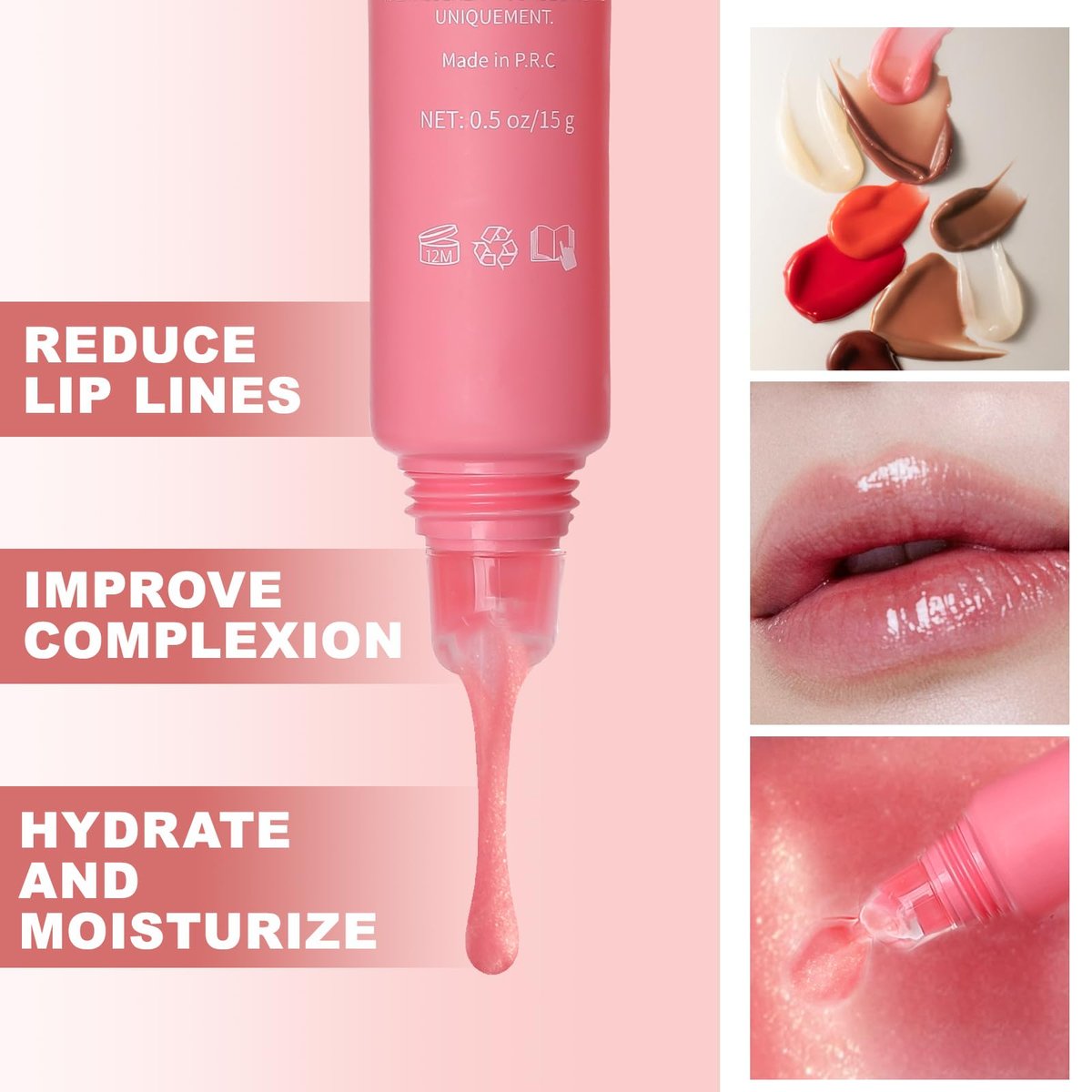 Samfeel 4-Pack Tinted Lip Butter Balm Gift Set - Pink Sugar, Birthday Cake, Vanilla & Beige - Vegan & Conditioning Lip Balm for Moisture, Shine & Hydration (15g each) Avelisse