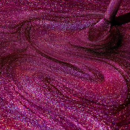 Dazzle Dry Nail Lacquer (Step 3) - Beauty Sleep - Holographic Dark Fuchsia Nail Polish, Full Coverage, 0.5 fl oz Avelisse