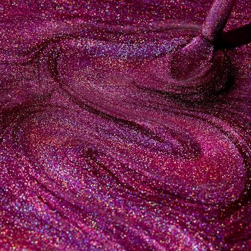 Dazzle Dry Nail Lacquer (Step 3) - Beauty Sleep - Holographic Dark Fuchsia Nail Polish, Full Coverage, 0.5 fl oz Avelisse