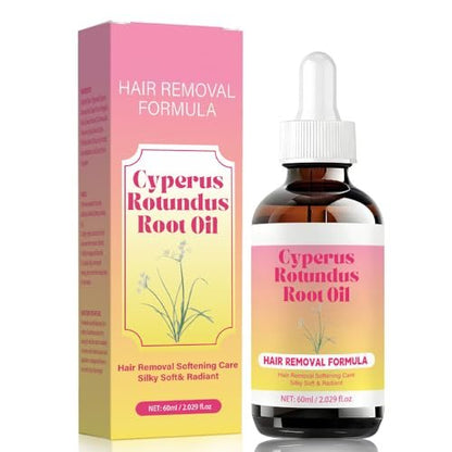 Bigyuan Cyperus Rotundus Oil - Natural Hair Removal Formula & Hair Inhibition Care for Silky Smooth Skin, 60ml/2 fl.oz Avelisse