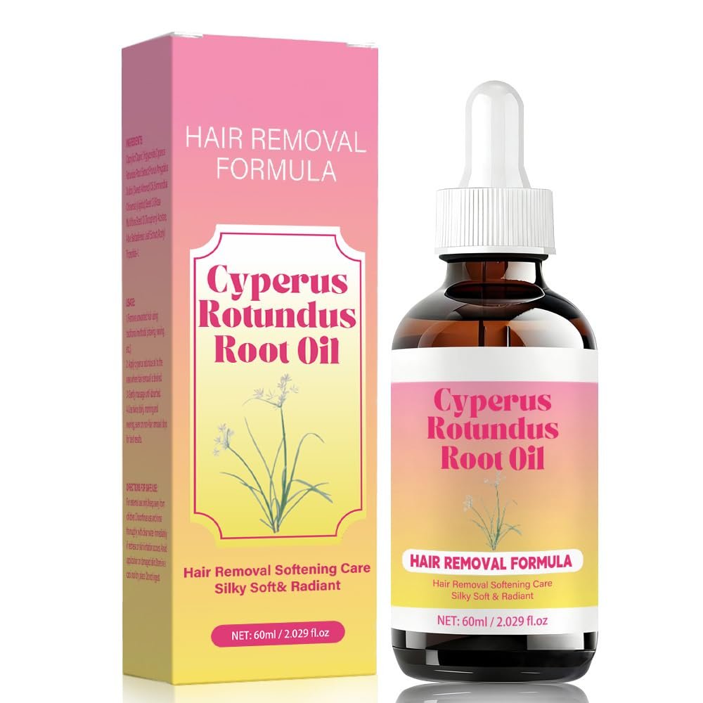 Bigyuan Cyperus Rotundus Oil - Natural Hair Removal Formula & Hair Inhibition Care for Silky Smooth Skin, 60ml/2 fl.oz Avelisse