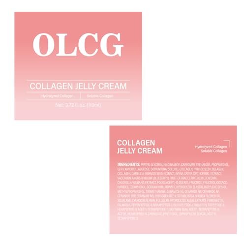 OLCG Collagen Jelly Cream – Gel-Textured Moisturizer with Hydrolyzed Collagen & Sodium Hyaluronate for Radiant, Plump Skin – Daily Use Face Cream, 3.72 Fl Oz Avelisse