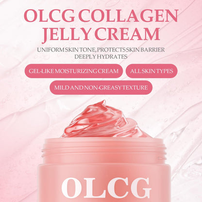 OLCG Collagen Jelly Cream – Gel-Textured Moisturizer with Hydrolyzed Collagen & Sodium Hyaluronate for Radiant, Plump Skin – Daily Use Face Cream, 3.72 Fl Oz Avelisse