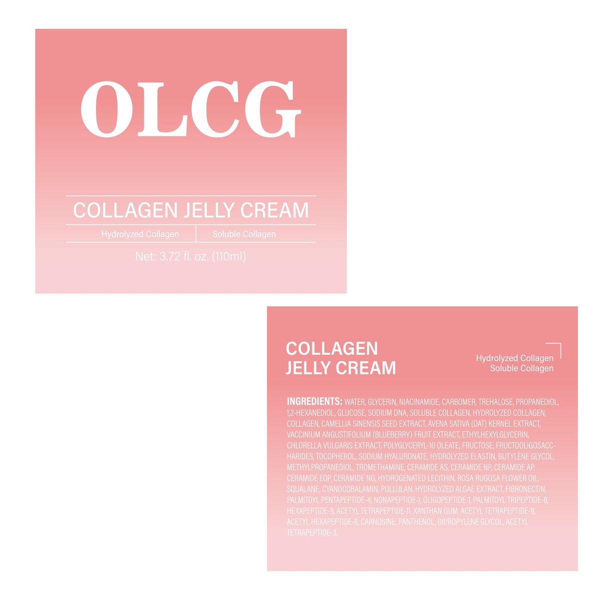 OLCG Collagen Jelly Cream – Gel-Textured Moisturizer with Hydrolyzed Collagen & Sodium Hyaluronate for Radiant, Plump Skin – Daily Use Face Cream, 3.72 Fl Oz Avelisse