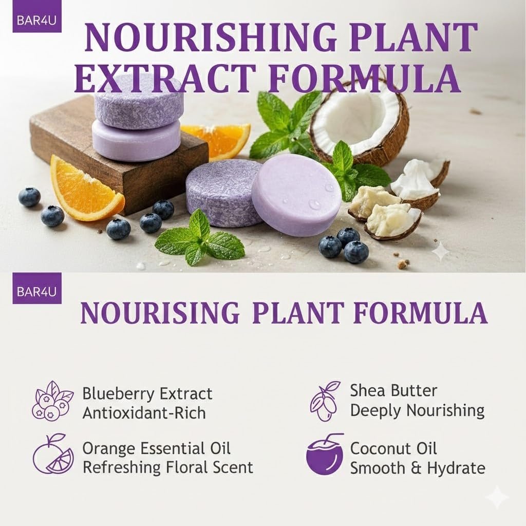 Blueberry Fields Shampoo & Conditioner Bundle – Antioxidant-Rich, Volumizing & Eco-Friendly Hair Care for Thinning & Dry Hair (1 Set) Avelisse