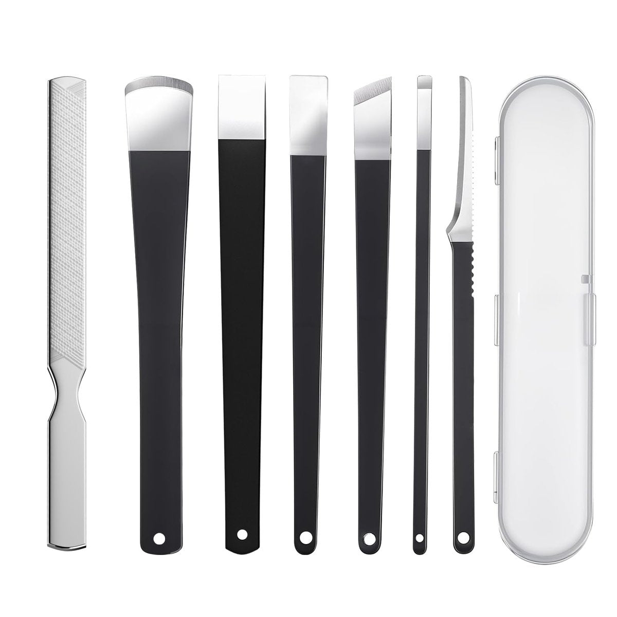 MYLMAC 7-Piece Professional Pedicure Tools Set – Stainless Steel Ingrown Toenail Removal Kit with File, Knife, Callus Remover & Foot Scraper for Men & Women - görsel 1