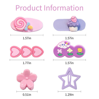 100 PCS Girl Hair Clips Cute Hair Accessories for Little Girls Kids Teens - Multiple Patterns