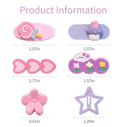 100 PCS Girl Hair Clips Cute Hair Accessories for Little Girls Kids Teens - Multiple Patterns