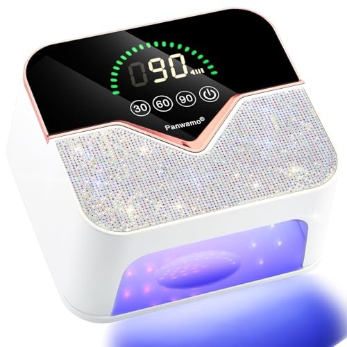 Cordless Rechargeable UV LED Nail Lamp with LCD Touch Screen, 45 Beads, 3 Timers for Gel Polish Curing at Home or Salon Avelisse