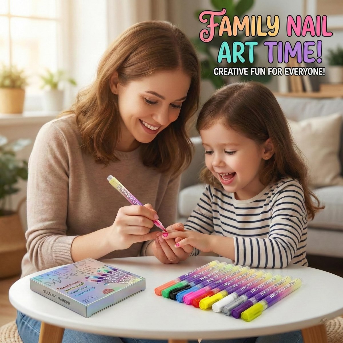 12 Colors Nail Art Markers Pens – 0.5mm Fine Tip, Waterproof & Quick-Drying Nail Dotting Liner for Beginners & Pros Avelisse