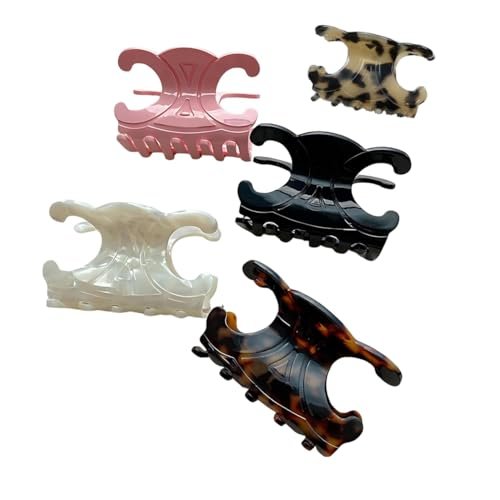 5Pcs Premium Butterfly Hair Clips - Medium Size Acetate Hair Claw Clips for Women and Girls, Elegant Updo Hair Accessories, Best Gift for Mother Avelisse