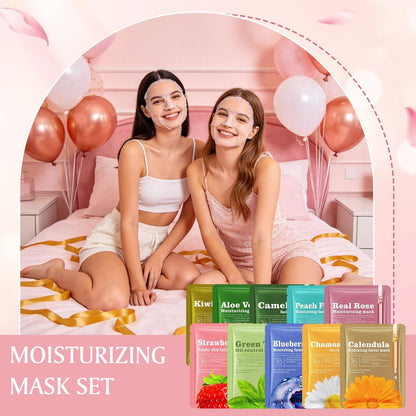 Aottom 30-Piece Face Mask Set: Natural Sheet Masks for Skincare, Spa Gift for Women Avelisse