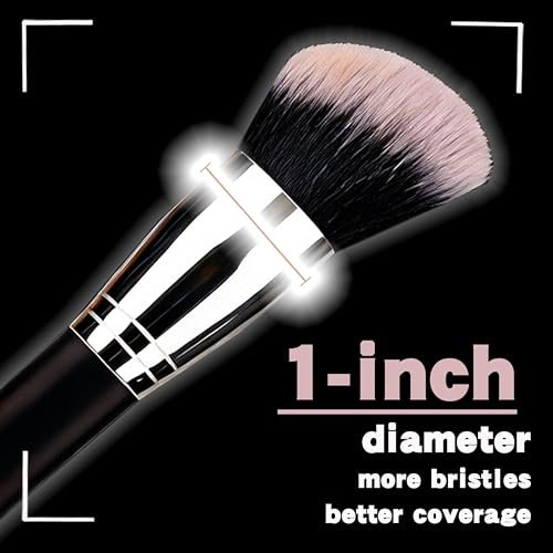 Vidany 2-in-1 Dual Ended Foundation & Powder Brush – Professional Synthetic Makeup Brush for Liquid, Cream, Powder Foundation & Dry Use - görsel 6