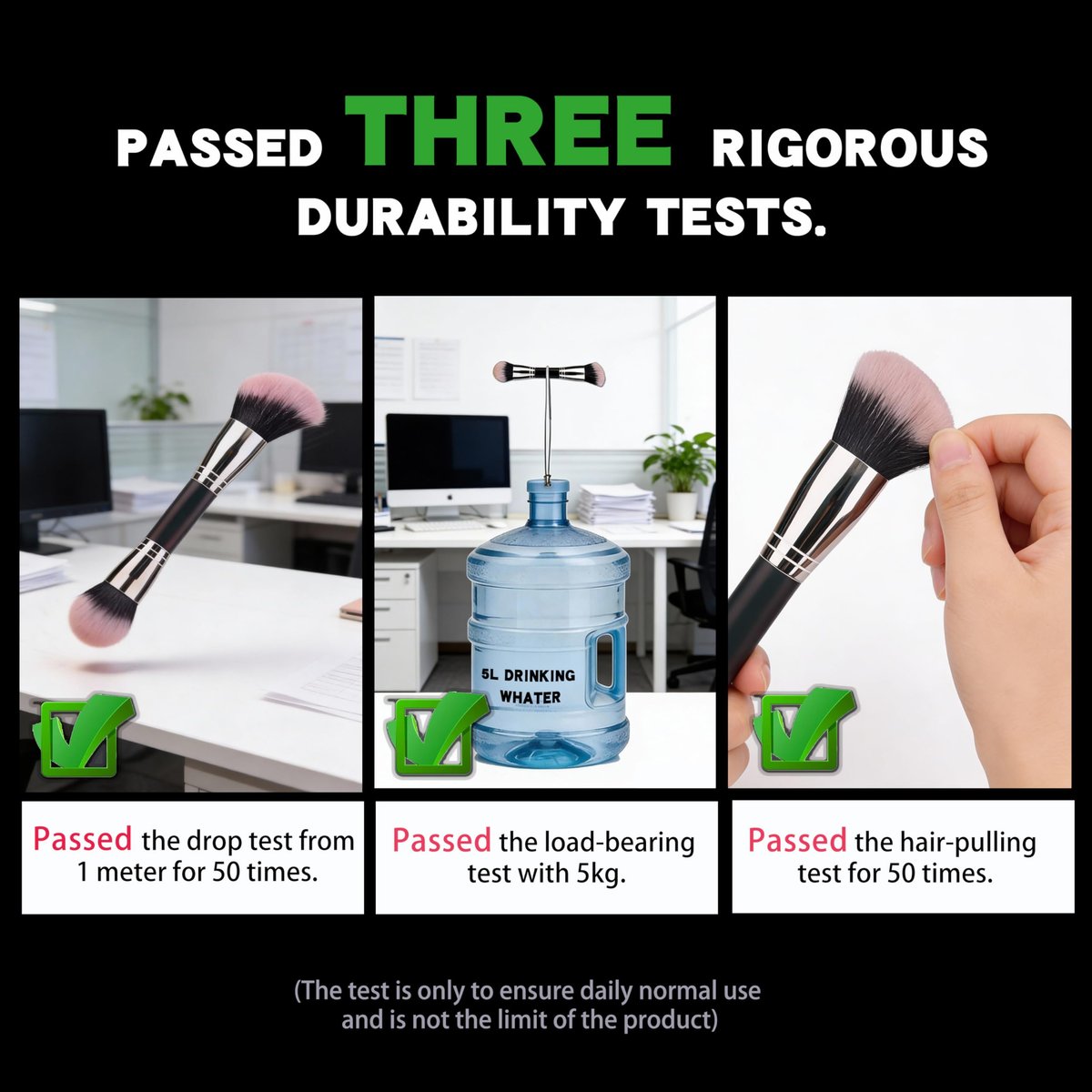 Vidany 2-in-1 Dual Ended Foundation & Powder Brush – Professional Synthetic Makeup Brush for Liquid, Cream, Powder Foundation & Dry Use - görsel 11