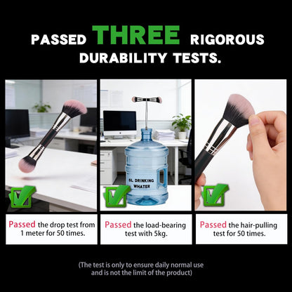 Vidany 2-in-1 Dual Ended Foundation & Powder Brush – Professional Synthetic Makeup Brush for Liquid, Cream, Powder Foundation & Dry Use