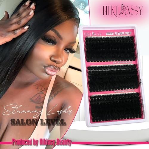 Hiklasy 288Pcs Wispy Lash Clusters 12-22mm D+ Curve Volume Fake Lashes, 260D Faux Mink Reusable Eyelash Extensions for DIY Salon Look - görsel 12