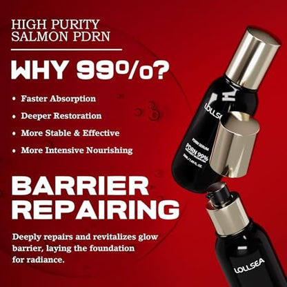 Lollsea PDRN Serum - 99% Pure Salmon DNA Anti-Aging Face Serum with Ceramide NP, Firming & Hydrating 1.69 fl oz Avelisse