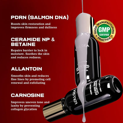 Lollsea PDRN Serum - 99% Pure Salmon DNA Anti-Aging Face Serum with Ceramide NP, Firming & Hydrating 1.69 fl oz Avelisse