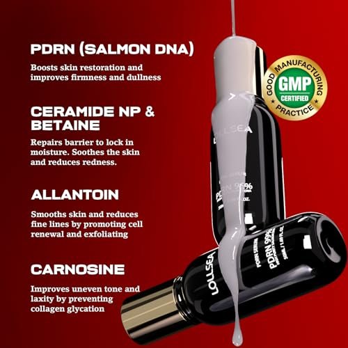 Lollsea PDRN Serum - 99% Pure Salmon DNA Anti-Aging Face Serum with Ceramide NP, Firming & Hydrating 1.69 fl oz Avelisse