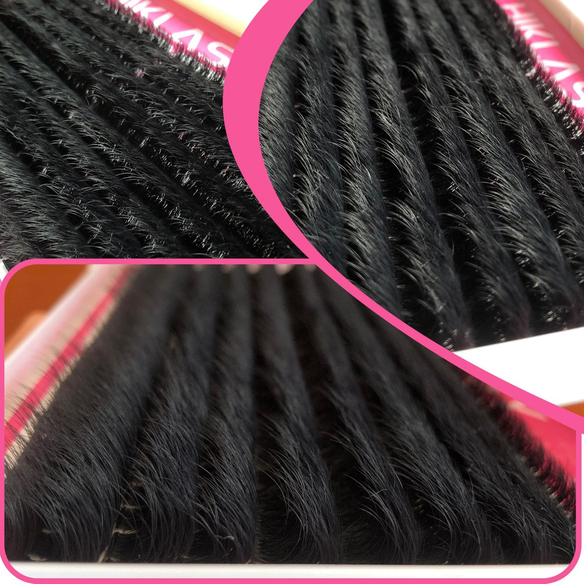 300D Lash Clusters D+ Curve Mega Volume 10-18mm Eyelash Clusters Huge Plus Pack 280pcs Reusable Wispy Lashes Matte Black by Hiklasy - görsel 7