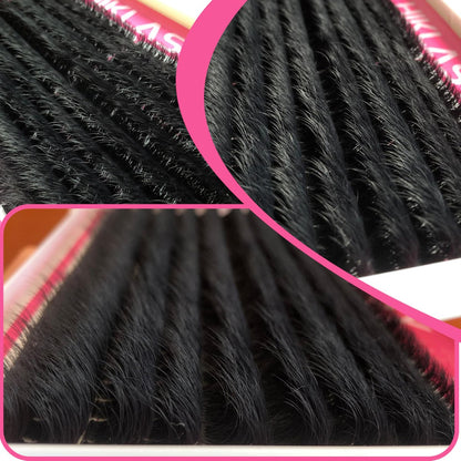 300D Lash Clusters D+ Curve Mega Volume 10-18mm Eyelash Clusters Huge Plus Pack 280pcs Reusable Wispy Lashes Matte Black by Hiklasy