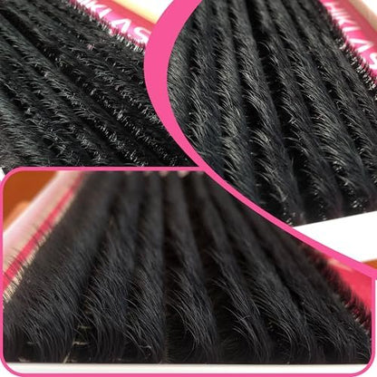 300D Lash Clusters D+ Curve Mega Volume 10-18mm Eyelash Clusters Huge Plus Pack 280pcs Reusable Wispy Lashes Matte Black by Hiklasy
