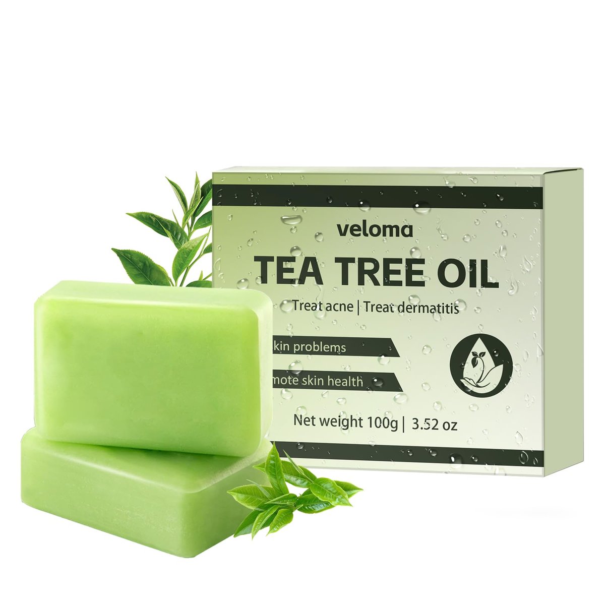 GDS. Veloma Soap - Antifungal & Relief Soap Bar for Face & Body Acne (2-Pack) Avelisse