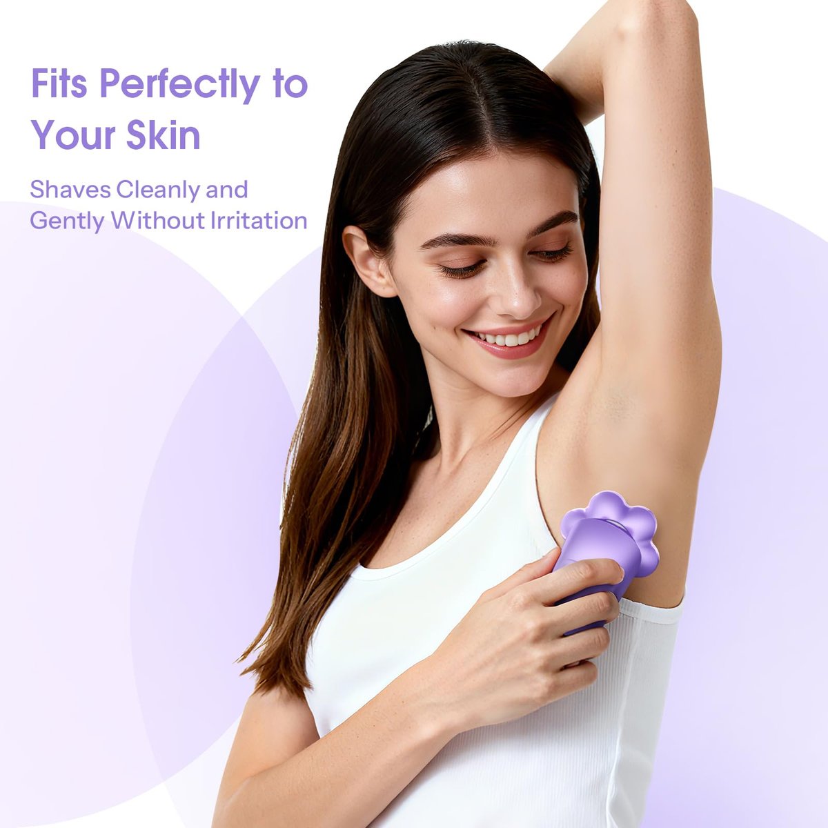 HiBig 5-in-1 Rechargeable Body Shaver for Women - 7D Wet & Dry Bikini Trimmer, IPX7 Waterproof Electric Razor for Legs, Underarms, Face, Pubic Hair Removal (Violet) Avelisse
