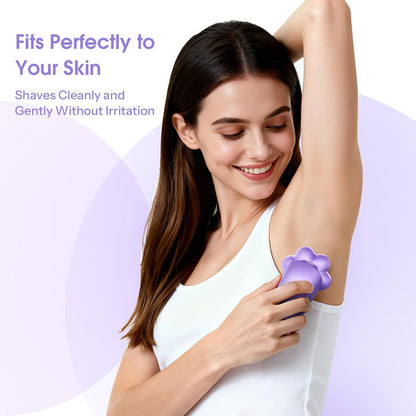 HiBig 5-in-1 Rechargeable Body Shaver for Women - 7D Wet & Dry Bikini Trimmer, IPX7 Waterproof Electric Razor for Legs, Underarms, Face, Pubic Hair Removal (Violet) Avelisse