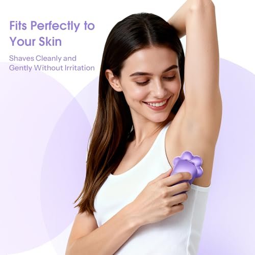 HiBig 5-in-1 Rechargeable Body Shaver for Women - 7D Wet & Dry Bikini Trimmer, IPX7 Waterproof Electric Razor for Legs, Underarms, Face, Pubic Hair Removal (Violet) Avelisse