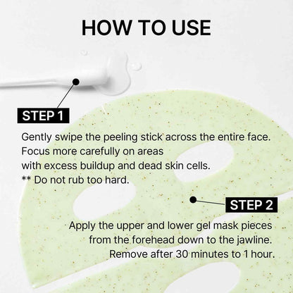 celimax Cica PHA Peel 2-Step Gel Mask (4ea) - Exfoliating PHA 10% Stick & Soothing Cica Cooling Mask for Pore Minimizing, Texture Refining, Low-Irritation Dead Skin Care Avelisse