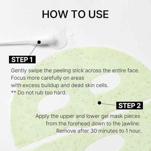 celimax Cica PHA Peel 2-Step Gel Mask (4ea) - Exfoliating PHA 10% Stick & Soothing Cica Cooling Mask for Pore Minimizing, Texture Refining, Low-Irritation Dead Skin Care Avelisse