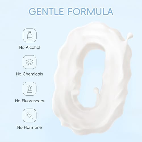 Milk Skincare Set for Girls 10-12 | Gentle Kids Face Wash Set with Cleanser, Serum, Cream, Face Brush, Headband & Washbag | All Skin Types Avelisse