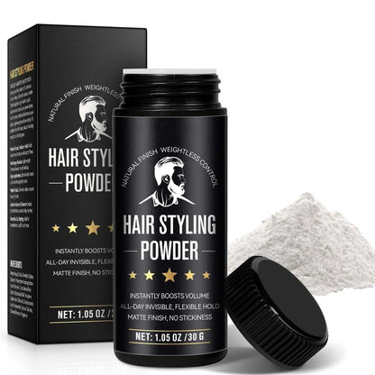 LEISGOTO Hair Styling Powder - Volumizing Root Lifting Powder for Men, Adds Volume and Texture, Invisible Flexible Hold, Long-Lasting Matte Finish, No Stickiness 30g Avelisse