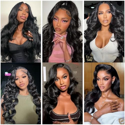 Shoaiye 100% Unprocessed Brazilian Virgin Remy Human Hair Bundles Body Wave 16 18 20 Inch #1B Black 3 Bundles 150g - görsel 4