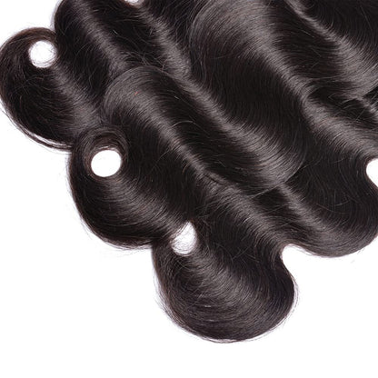 Shoaiye 100% Unprocessed Brazilian Virgin Remy Human Hair Bundles Body Wave 16 18 20 Inch #1B Black 3 Bundles 150g