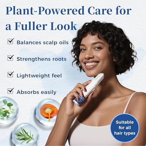 Aparthy Advanced Hair Growth Roll-On Serum - with Saw Palmetto, Rosemary & Pea Extract, Supports Thicker, Fuller Hair Appearance, Clean, Non-Greasy Hair Loss Support for Men & Women, 25ml (Pack of 2) Avelisse