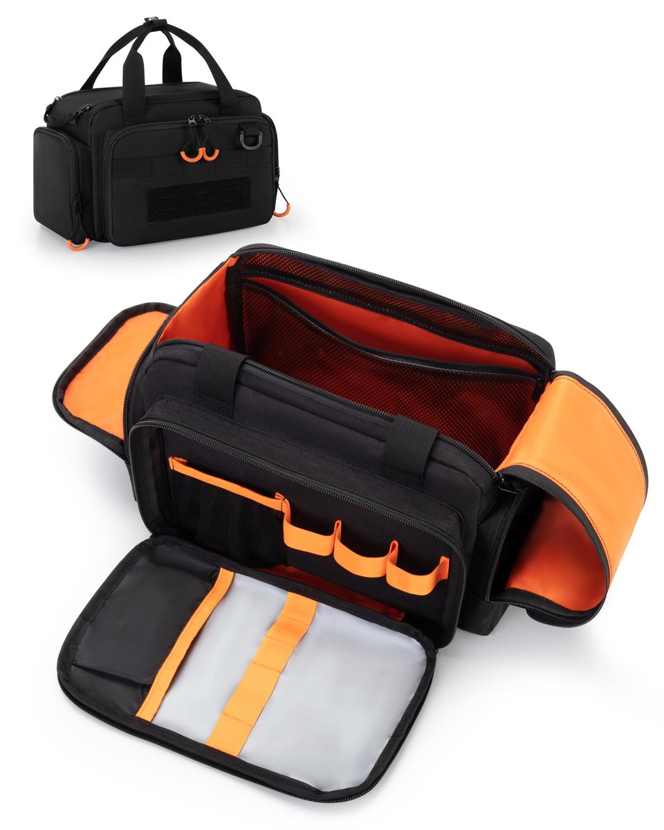 Prokva Tactical Travel Toiletry Bag for Men - Extra Large Dopp Kit Organizer with Dual Way Zippers, Black (Empty Bag) Avelisse