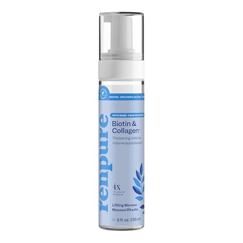 Renpure Biotin & Collagen Thickening Volume Lifting Mousse – Lightweight, Non-Sticky Foam for Fuller, Thicker-Looking Hair – Volume Up to 48HR – Plant-Based, Vegan Formula – 8 Fl Oz Avelisse