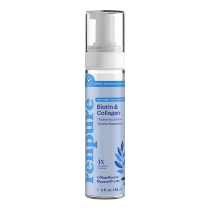 Renpure Biotin & Collagen Thickening Volume Lifting Mousse – Lightweight, Non-Sticky Foam for Fuller, Thicker-Looking Hair – Volume Up to 48HR – Plant-Based, Vegan Formula – 8 Fl Oz Avelisse