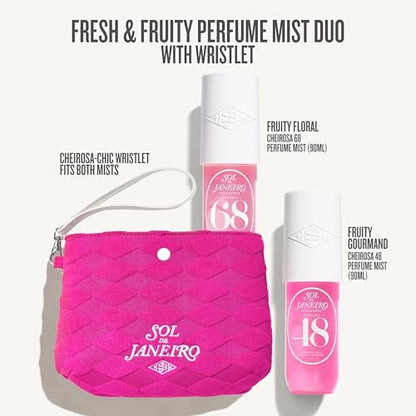 Sol de Janeiro Giftable Set | Two Travel Size Hair & Body Fragrance Mists with Pink Pouch | Cheirosa 68 & Cheirosa 48, 3 fl oz Each | $72 Value Avelisse
