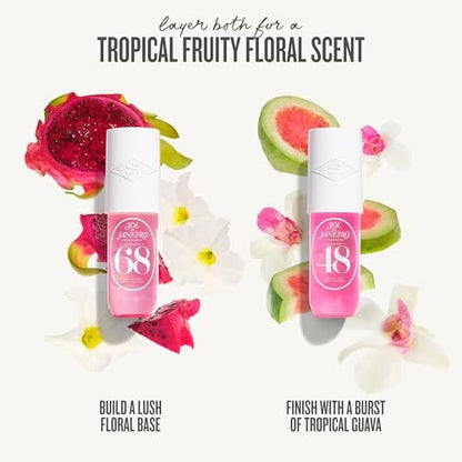 Sol de Janeiro Giftable Set | Two Travel Size Hair & Body Fragrance Mists with Pink Pouch | Cheirosa 68 & Cheirosa 48, 3 fl oz Each | $72 Value Avelisse